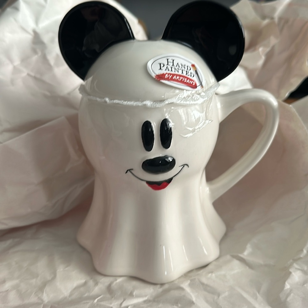 Disney Mickey Mouse Ghost Mug with Topper